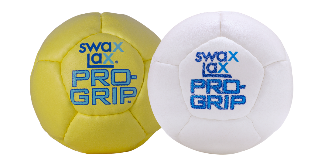 Pro-grip Swax Lax Lacrosse training balls - yellow white