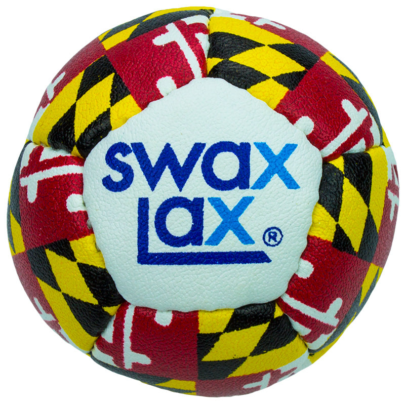 Swax Lax lacrosse training ball - Maryland pattern - front view